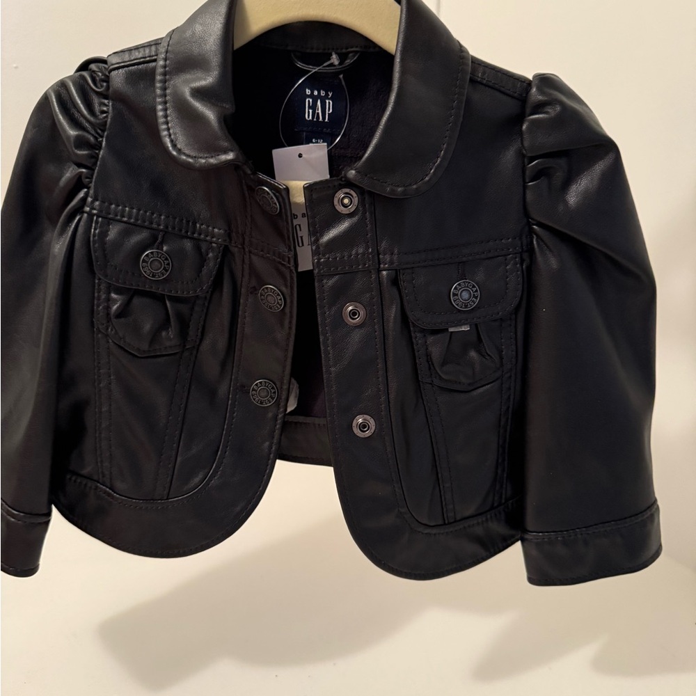 baby GAP vegan leather jacket